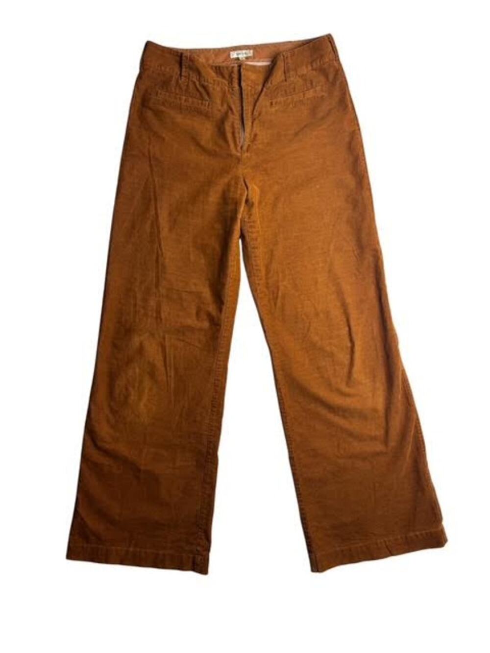 TYLER BOE CASUAL RUST ORANGE CORDUROY WIDE LEG PANTS WOMEN'S SIZE 8